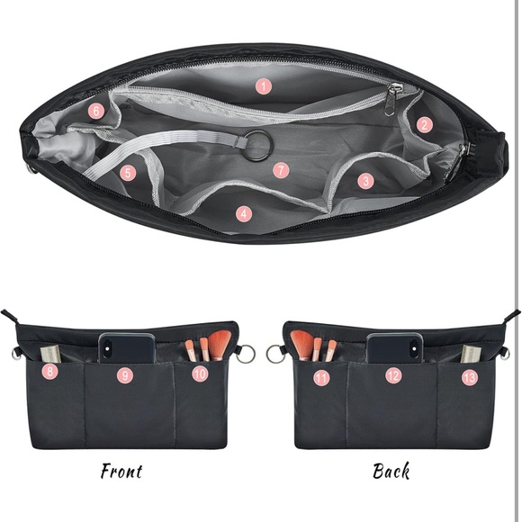 New Vercord Black Premium Nylon XX-Large Purse Organizer Tote - Picture 4 of 9